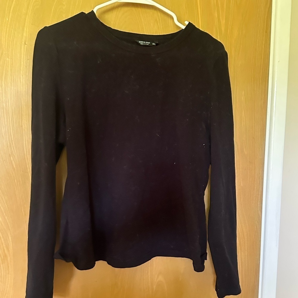 SHEIN Curve Black Long Sleeve